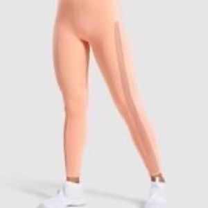Peach gym shark leggings